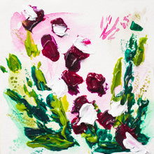 Load image into Gallery viewer, Hollyhocks on the trellis