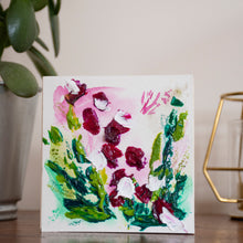 Load image into Gallery viewer, Hollyhocks on the trellis